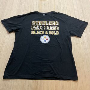 Reebok PITTSBURGH STEELERS Fans BLEED BLACK & GOLD TShirt Size XL Offical